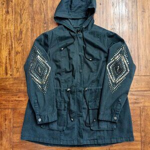 TORRID Embellished Hooded Utility Jacket. Plus Size 1X